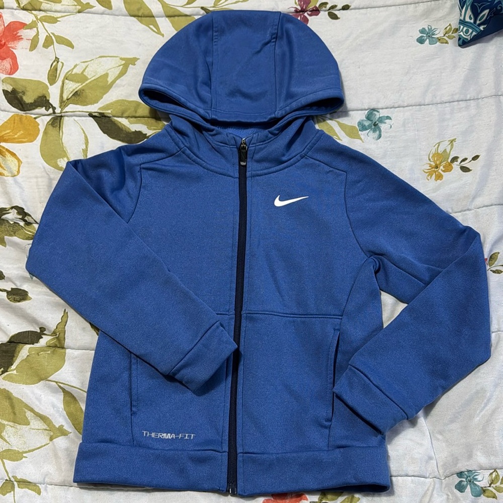 Pre-Owned Kids Nike Therma-Fit Full Zip Hoodie Size 6M (5-6Yrs) Color Royal